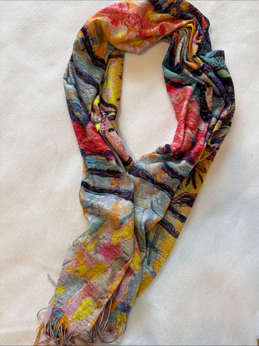 Cashmere Blend Stunning Scarf Shawl Wrap 28” x72” - Picture 2 of 8